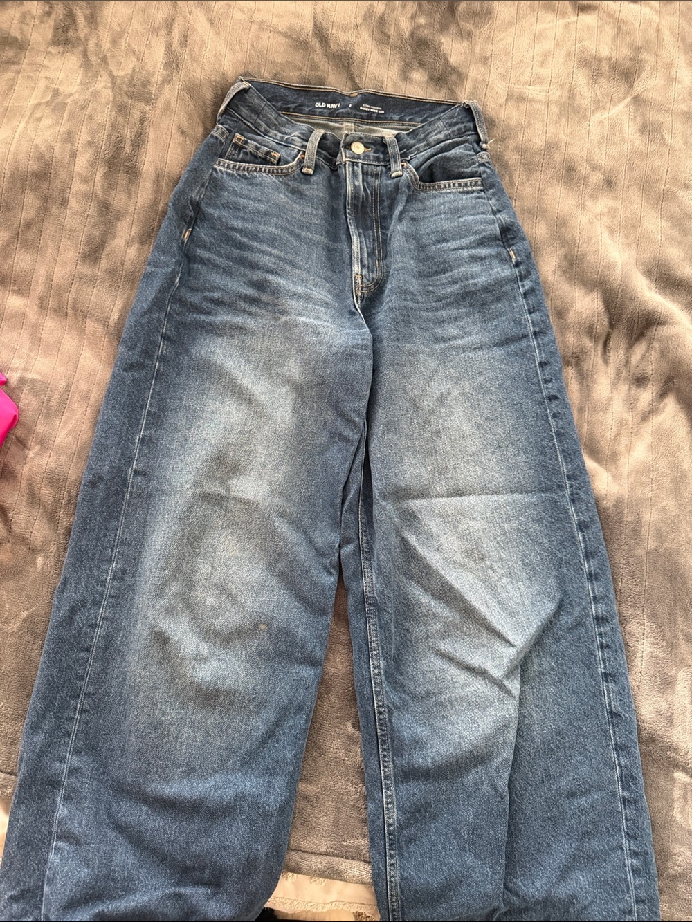 Old Navy High-Rise Wide Leg Faded Blue Jeans